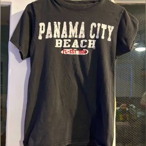 Panama City beach black T-shirt, size small, barley worn